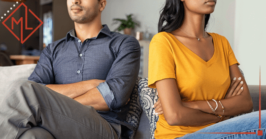 couple not looking at each other